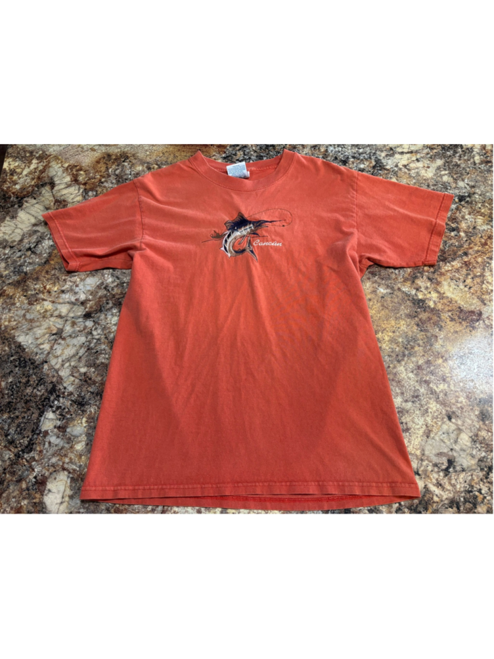 Vintage Yacht Club Cancun Marlin Embroidered T-Shirt
